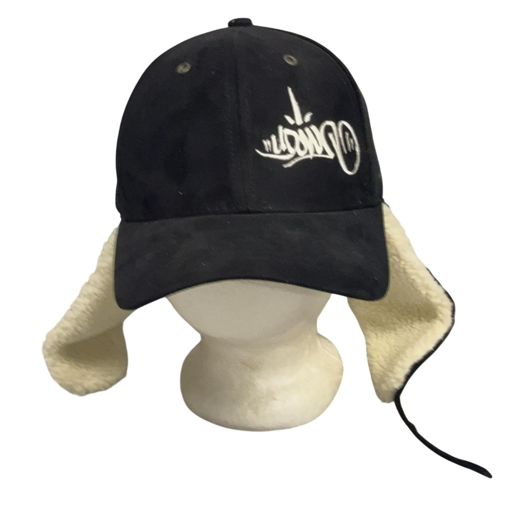 Magic Headwear Hat Trapper Fitted Mens One Size Black Ear Flap Fleece Lined